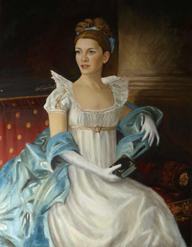 Valerie-Melancon-Loveliness, figurative painting Emma Jane Austen